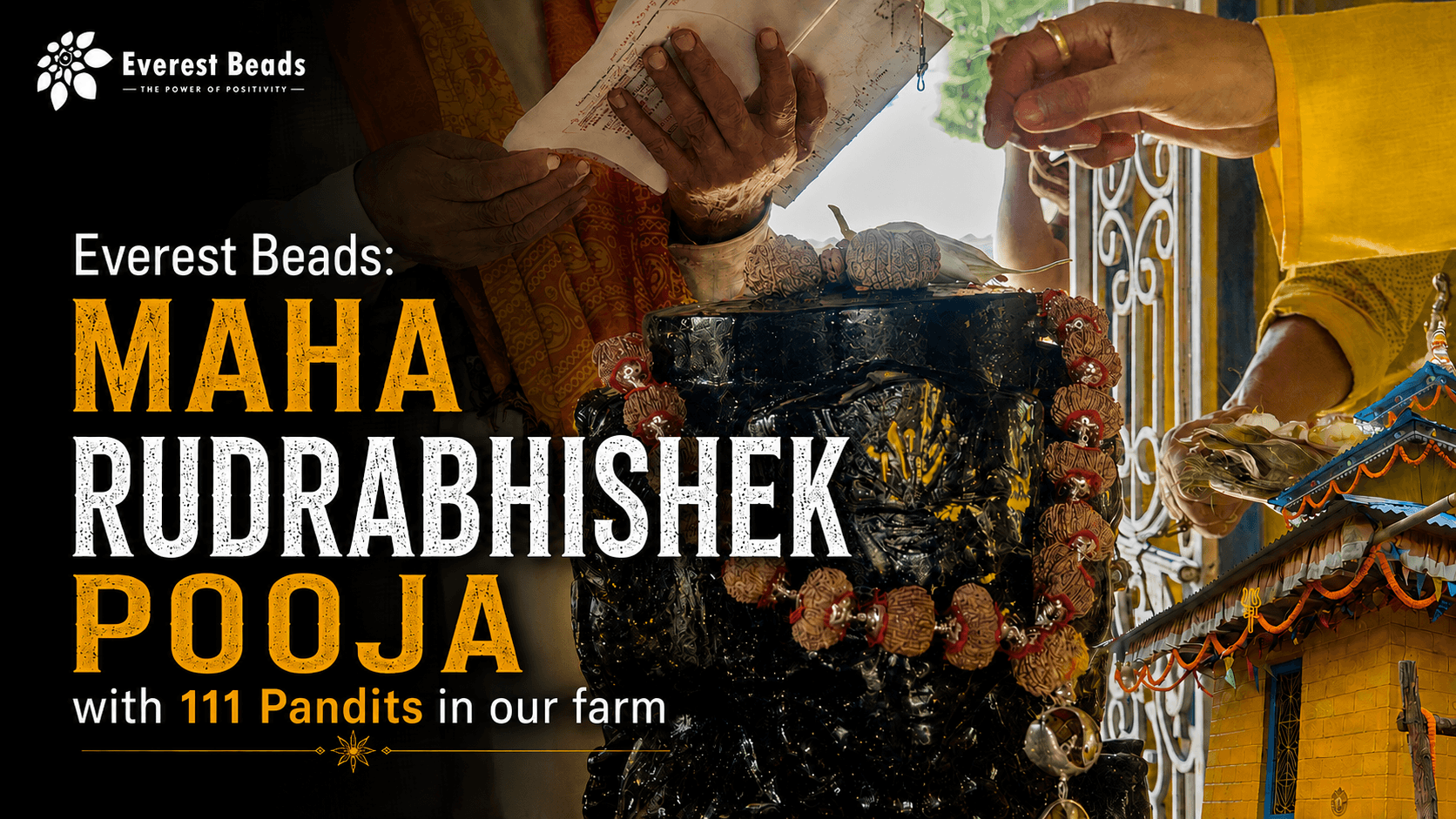 Everest Beads: Historic Maha Rudra Pooja with 111 Pandits in our farm
